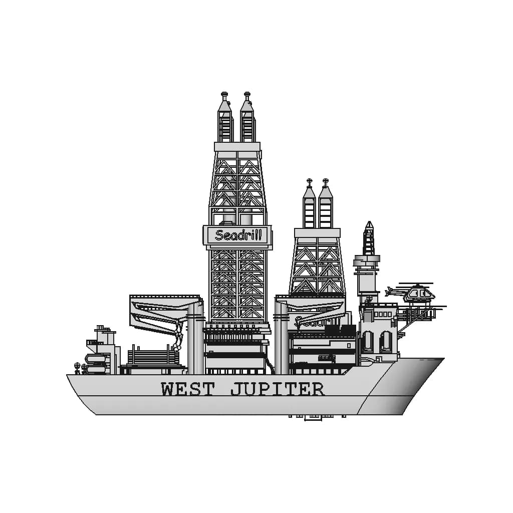 Drill Ship Miniature - Downloadable CAD Representation_0_0_degree_snapshot
