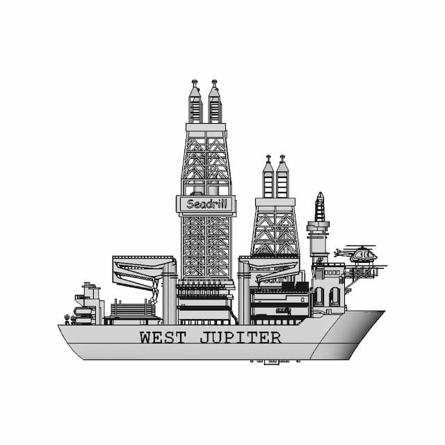 Drill Ship Miniature - Downloadable CAD Representation