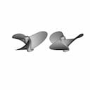 Three Blade Propeller Left Right - Downloadable CAD Representation_60_30_degree_snapshot