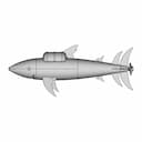 Sous Marin Tintin - Downloadable CAD Representation_0_90_degree_snapshot