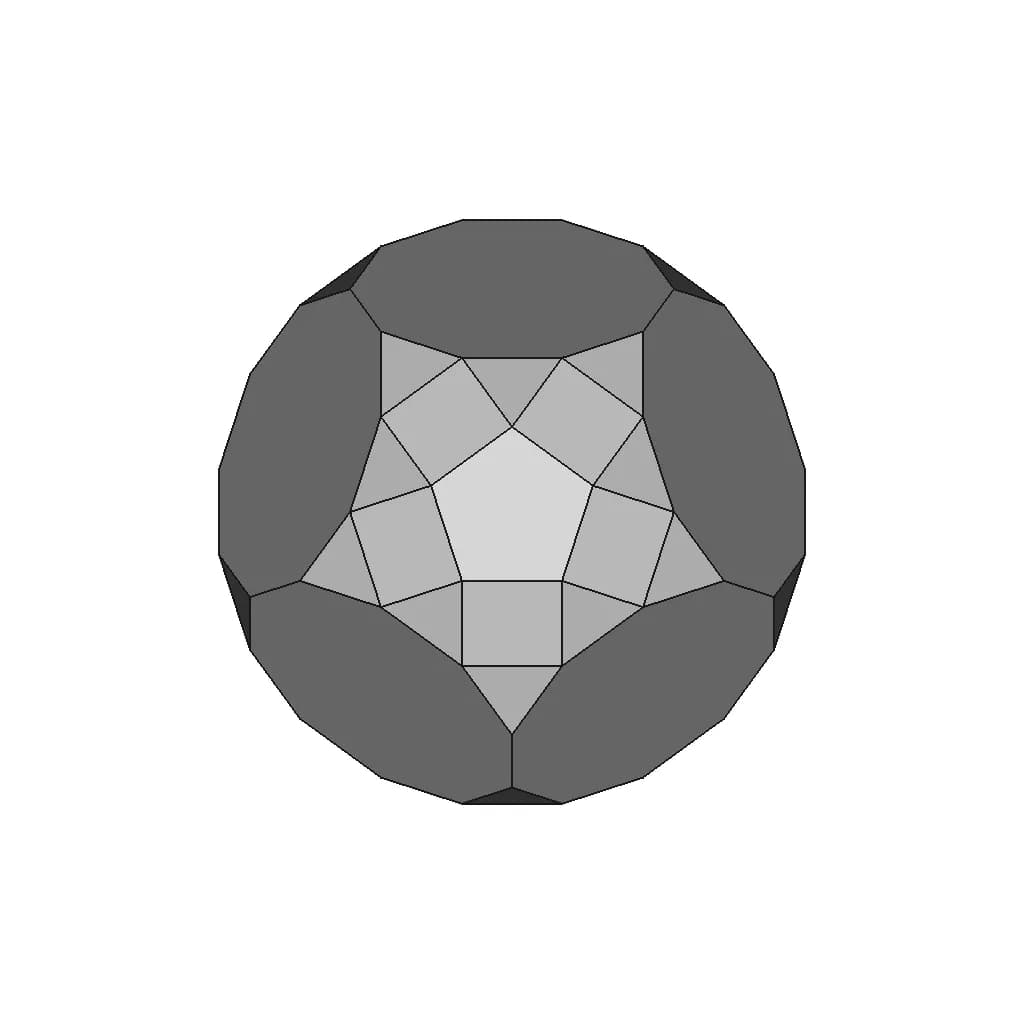 Parabiaugmented Truncated Dodecahedron | 3D Engineering Design File_270_0_degree_snapshot