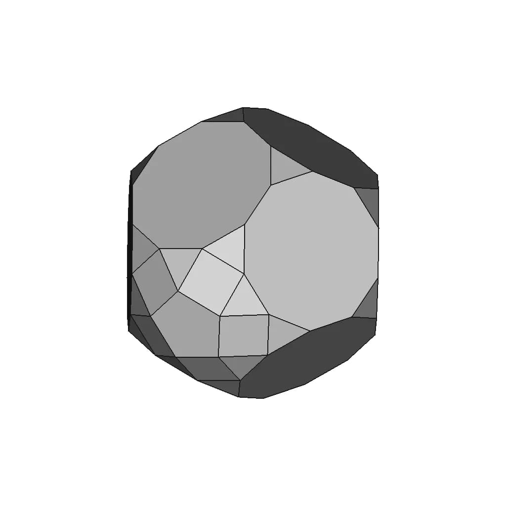 Parabiaugmented Truncated Dodecahedron | 3D Engineering Design File_60_30_degree_snapshot