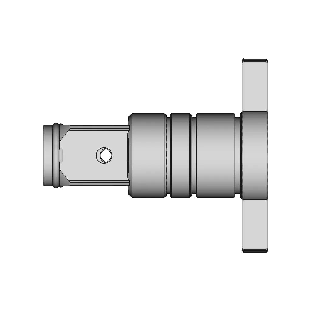 Martelo Da Chave De Impacto Com Adaptador De Bits 1/4" - Downloadable CAD Representation_270_0_degree_snapshot