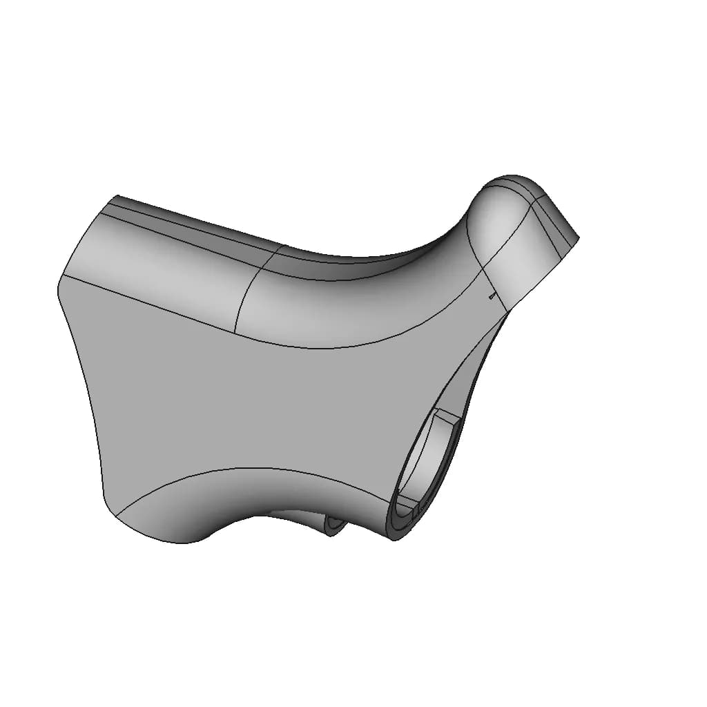 Bicycle Brake Lever Hood For Tektro R340, Tpu 3D Print | 3D Engineering Design File_60_30_degree_snapshot