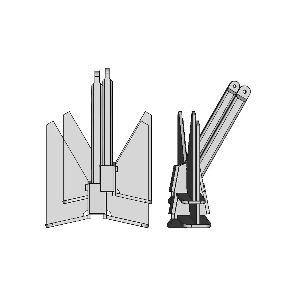 Marine Anchor 100 Kg | 3D Engineering Design File_90_0_degree_snapshot