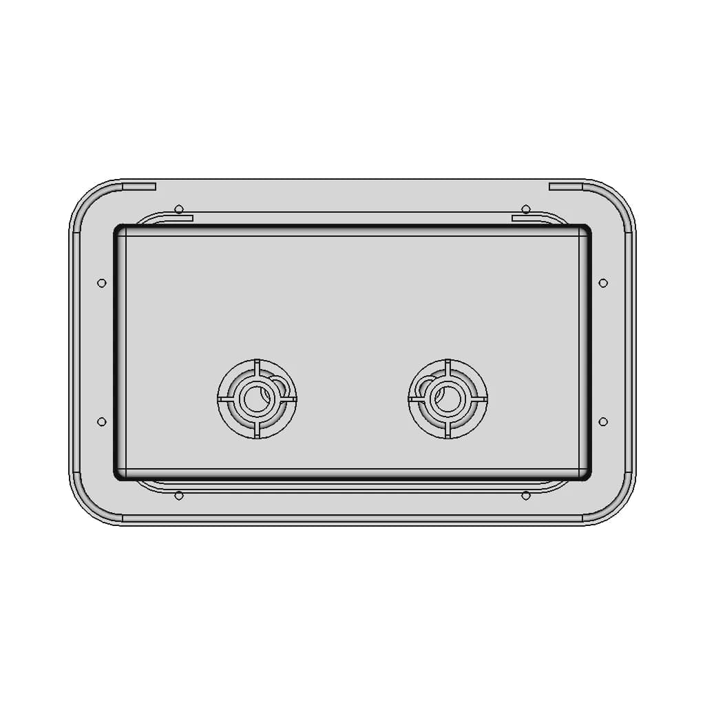 Coast To Coast External Shower Box White - 800-05902 | 3D Engineering Design File_270_0_degree_snapshot