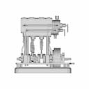 2 Cylinder Vertical Marine Type Steam Engine (Bore 24 X Stroke28) - Downloadable CAD Representation_0_0_degree_snapshot