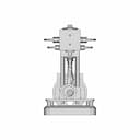 2 Cylinder Vertical Marine Type Steam Engine (Bore 24 X Stroke28) - Downloadable CAD Representation_0_270_degree_snapshot