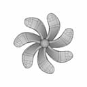 Submarine Propeller - Downloadable CAD Representation_0_0_degree_snapshot