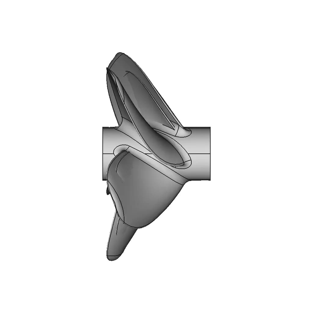 B-Serie Boat Propeller 5 Blades 06 - Downloadable CAD Representation_0_270_degree_snapshot
