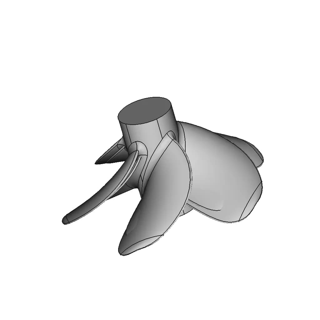 B-Serie Boat Propeller 5 Blades 06 - Downloadable CAD Representation_60_30_degree_snapshot