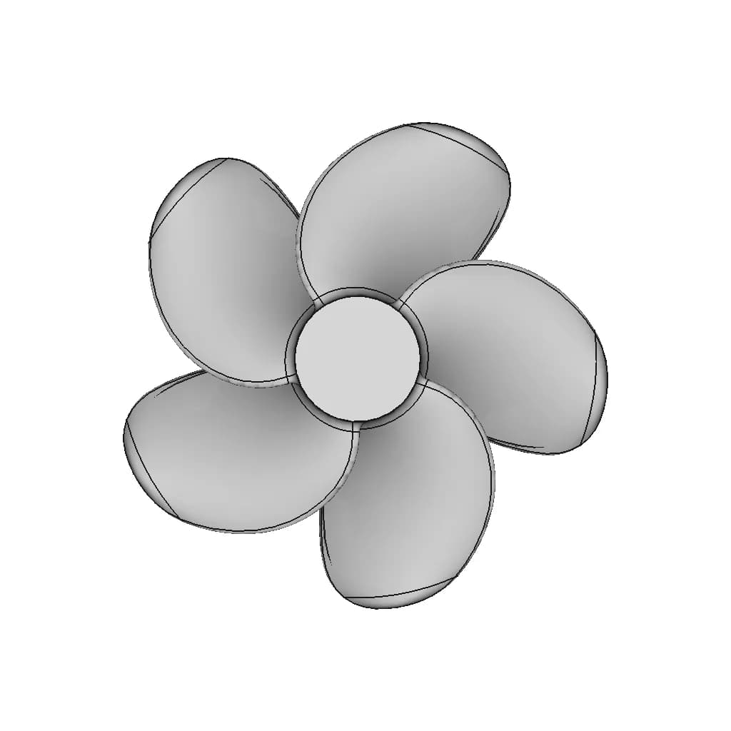 B-Serie Boat Propeller 5 Blades 01 - Standard Mechanical Component_0_0_degree_snapshot