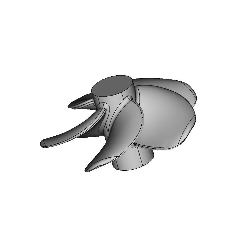 B-Serie Boat Propeller 5 Blades 01 - Standard Mechanical Component_60_30_degree_snapshot