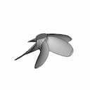 B-Serie Boat Propeller 5 Blades 00 | 3D Engineering Design File_60_30_degree_snapshot