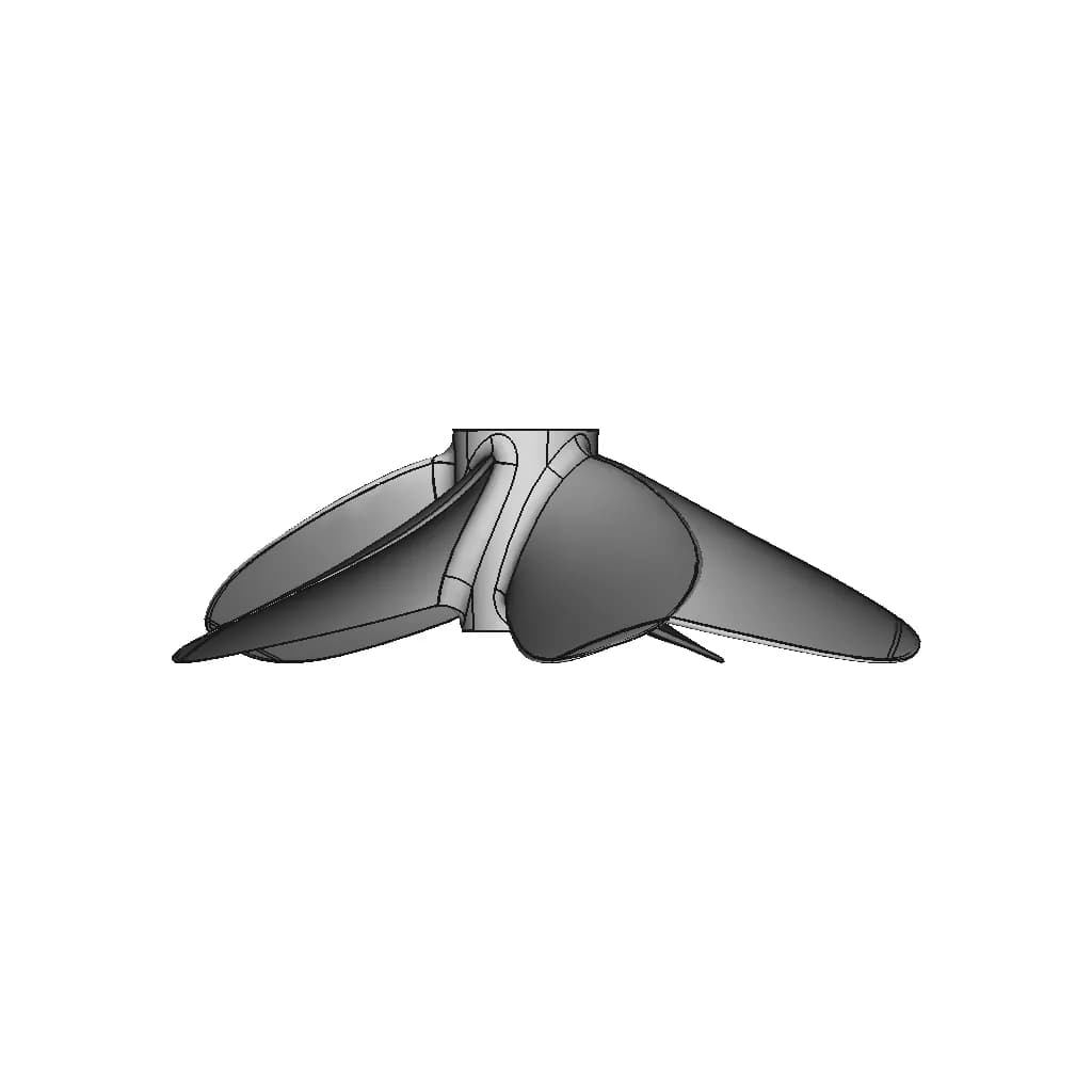 B-Serie Boat Propeller 5 Blades 00 | 3D Engineering Design File_90_0_degree_snapshot