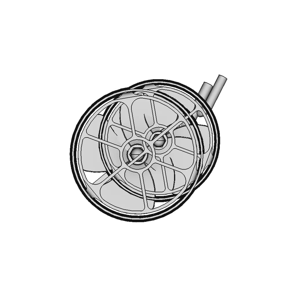 Rov Thruster F2838 Propeller 60 4X | High-Quality CAD Model_270_0_degree_snapshot