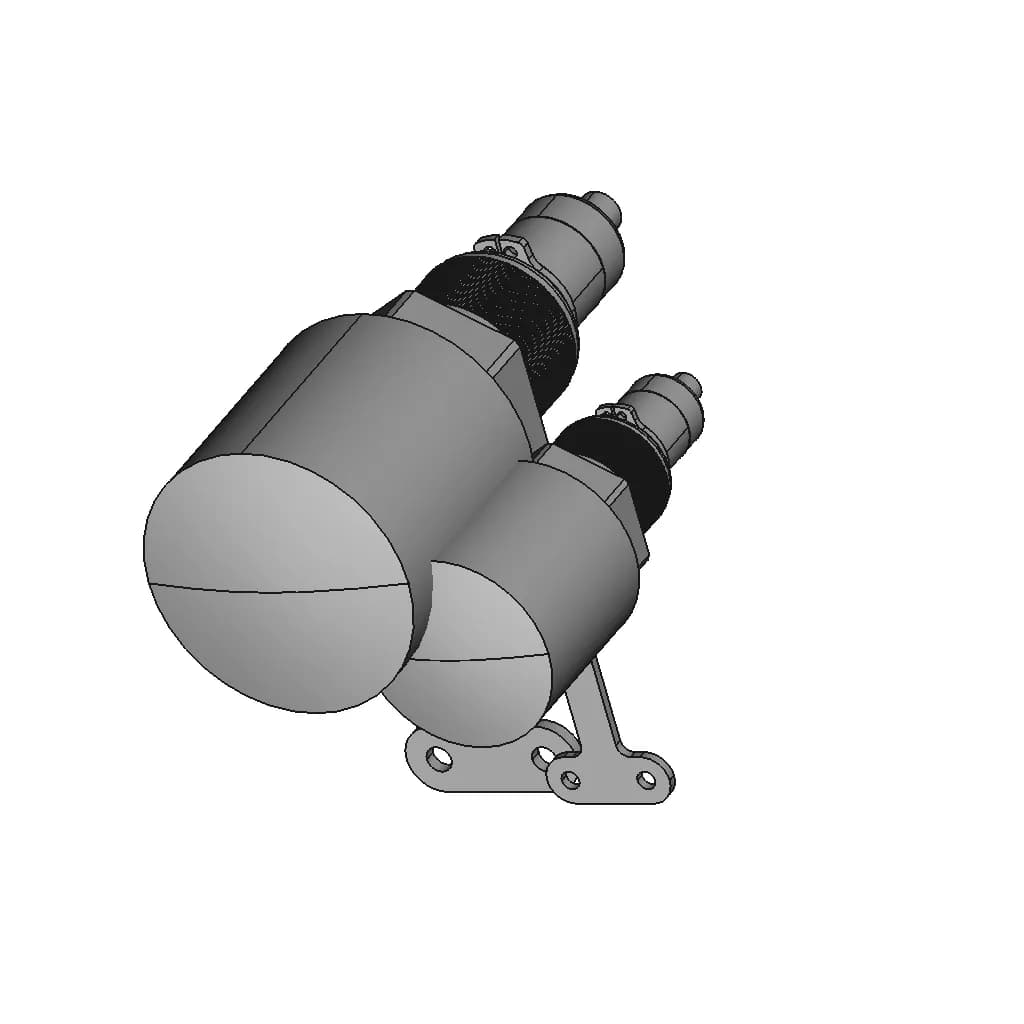Led 10W Flashlight For Rov | High-Quality CAD Model_60_30_degree_snapshot