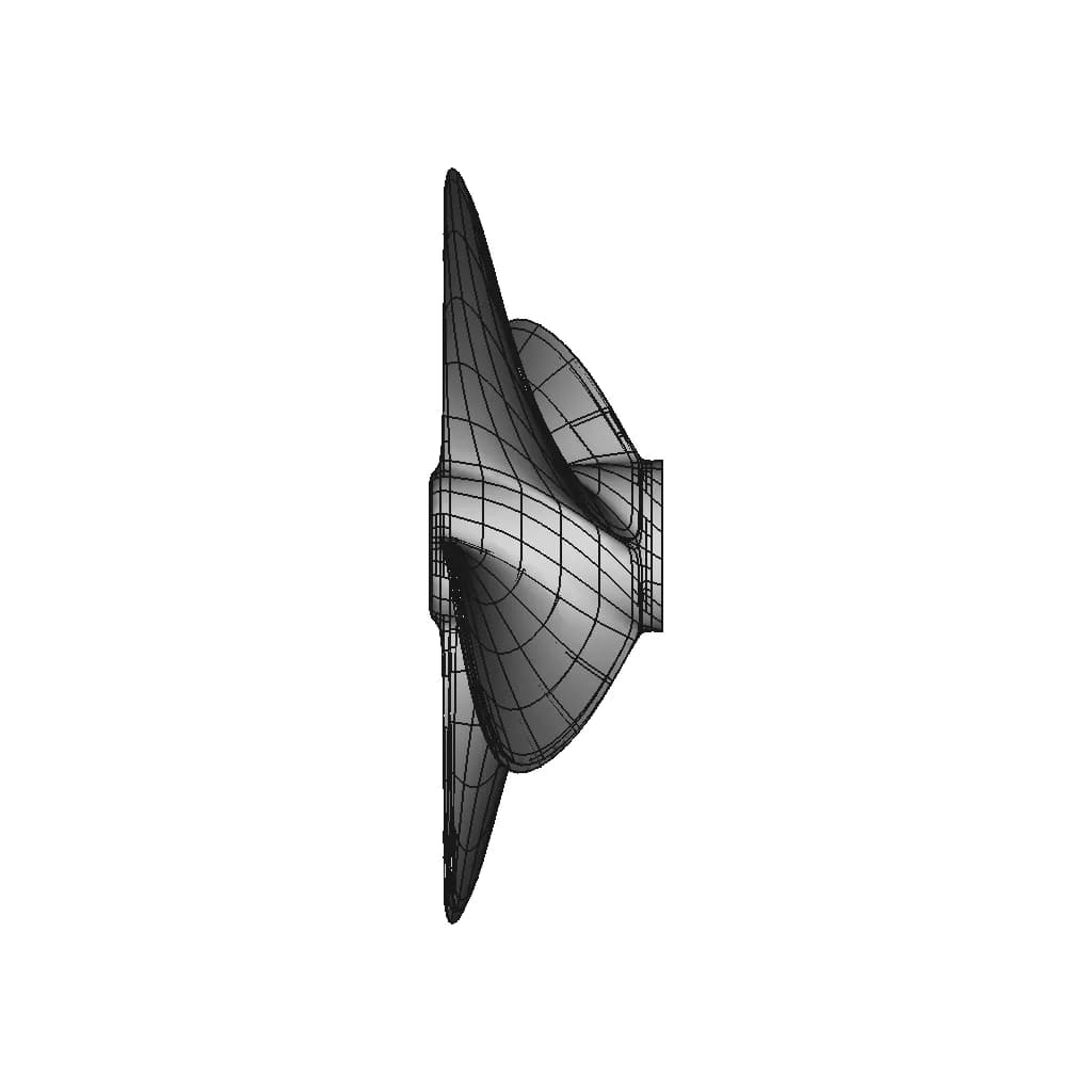 Four Blade Propeller Subd To Nurbs. | High-Quality CAD Model_0_90_degree_snapshot