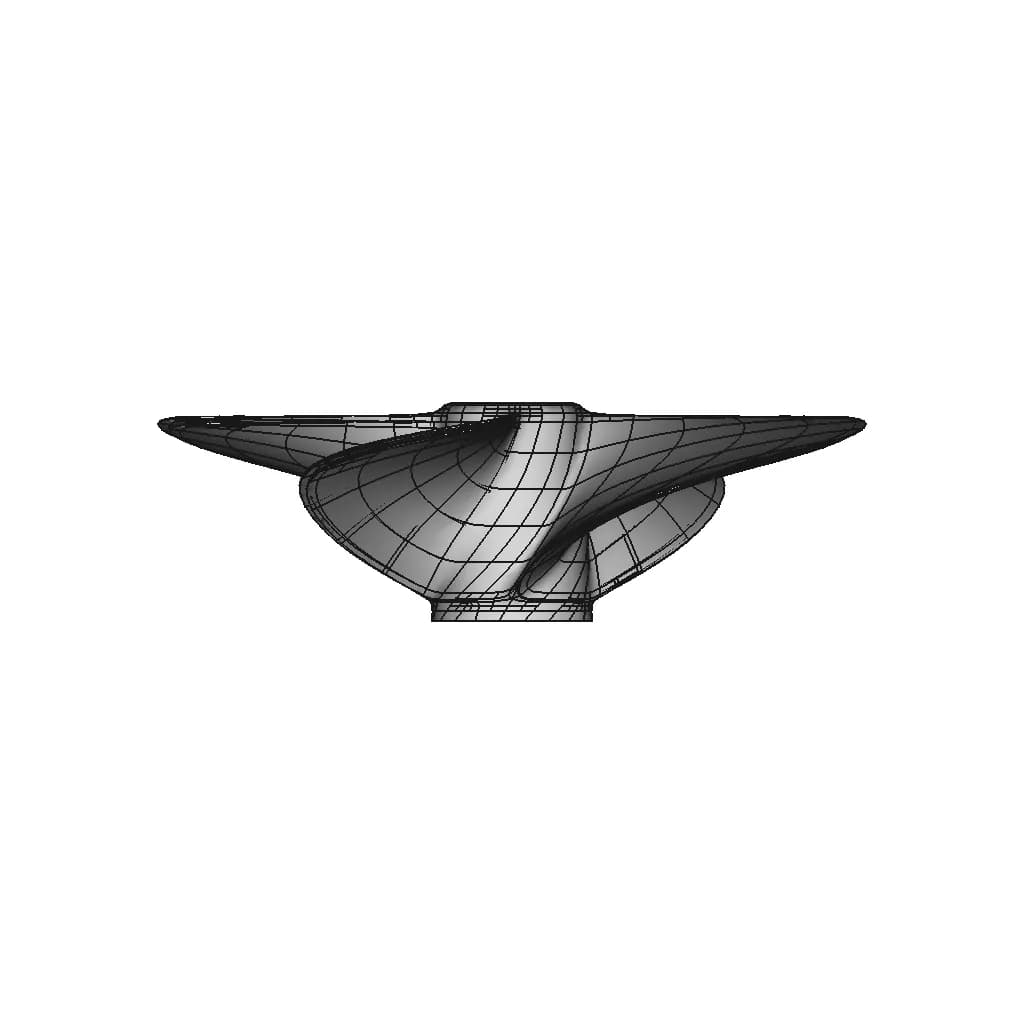 Four Blade Propeller Subd To Nurbs. | High-Quality CAD Model_90_0_degree_snapshot