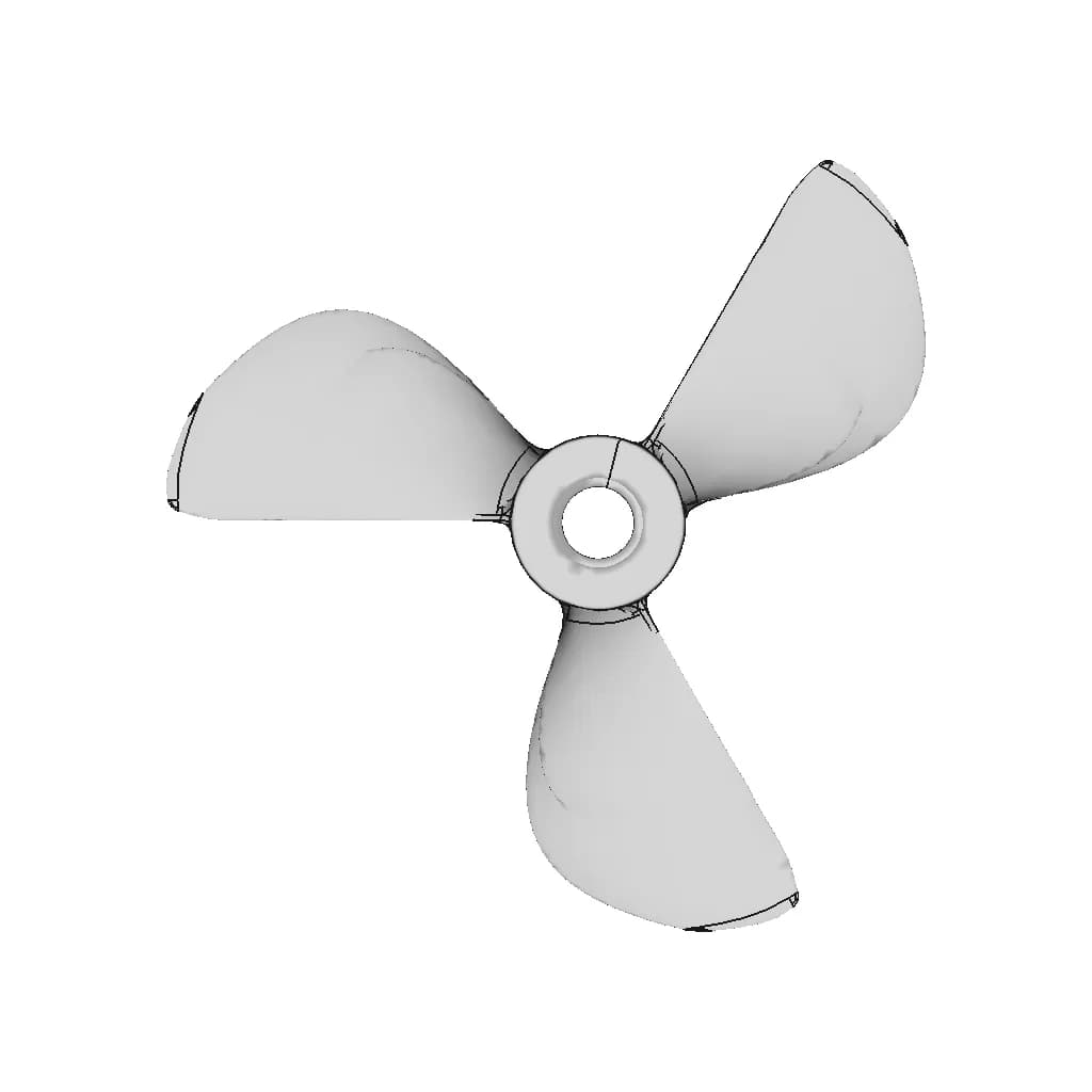 Three-Bladed Propeller V2. Sudd To Nurbs. | 3D Engineering Design File_0_0_degree_snapshot