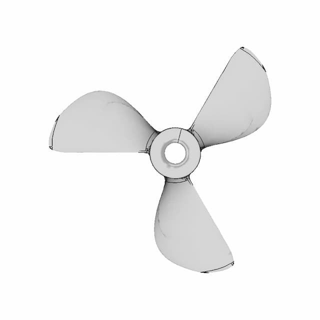 Three-Bladed Propeller V2. Sudd To Nurbs. | 3D Engineering Design File