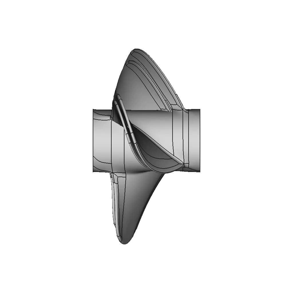 Three Bladed Propeller Subd To Nurbs | High-Quality CAD Model_0_270_degree_snapshot