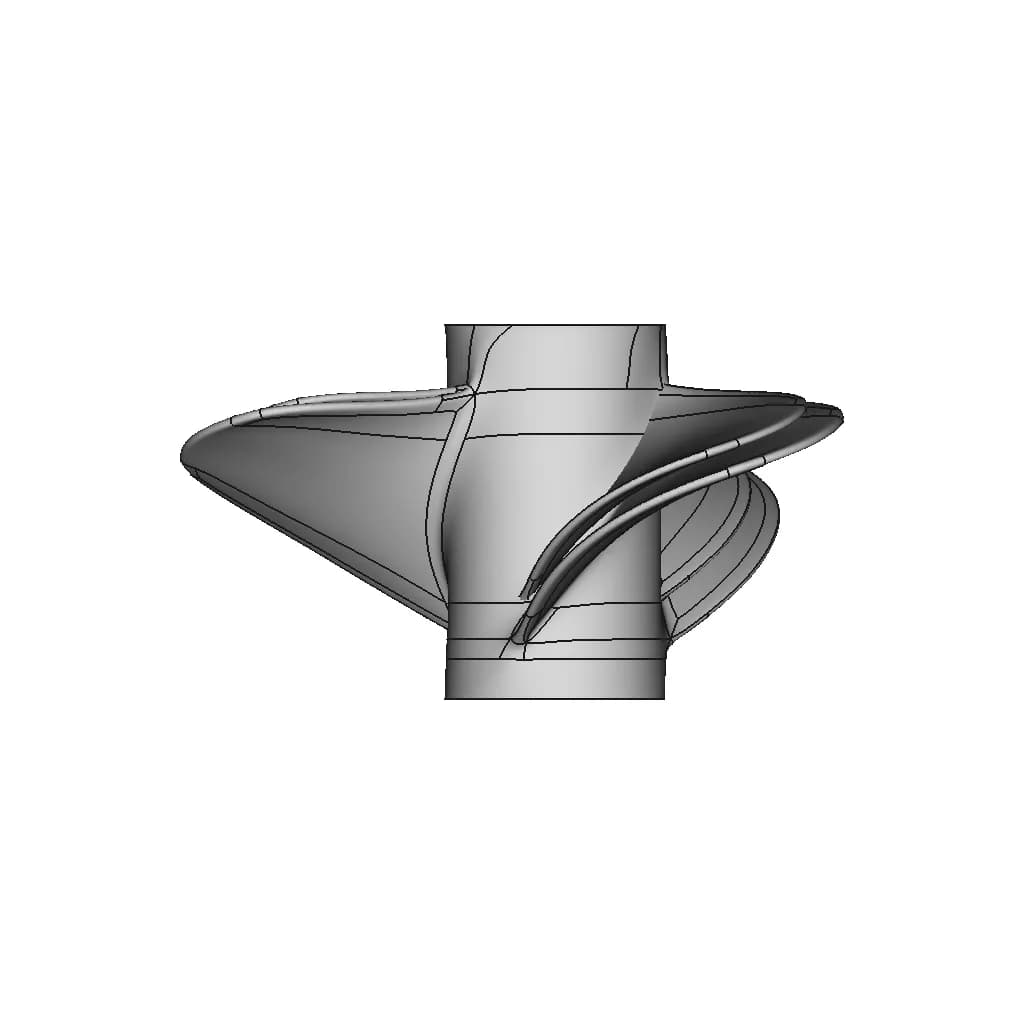 Three Bladed Propeller Subd To Nurbs | High-Quality CAD Model_270_0_degree_snapshot