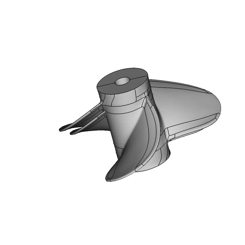 Three Bladed Propeller Subd To Nurbs | High-Quality CAD Model_60_30_degree_snapshot