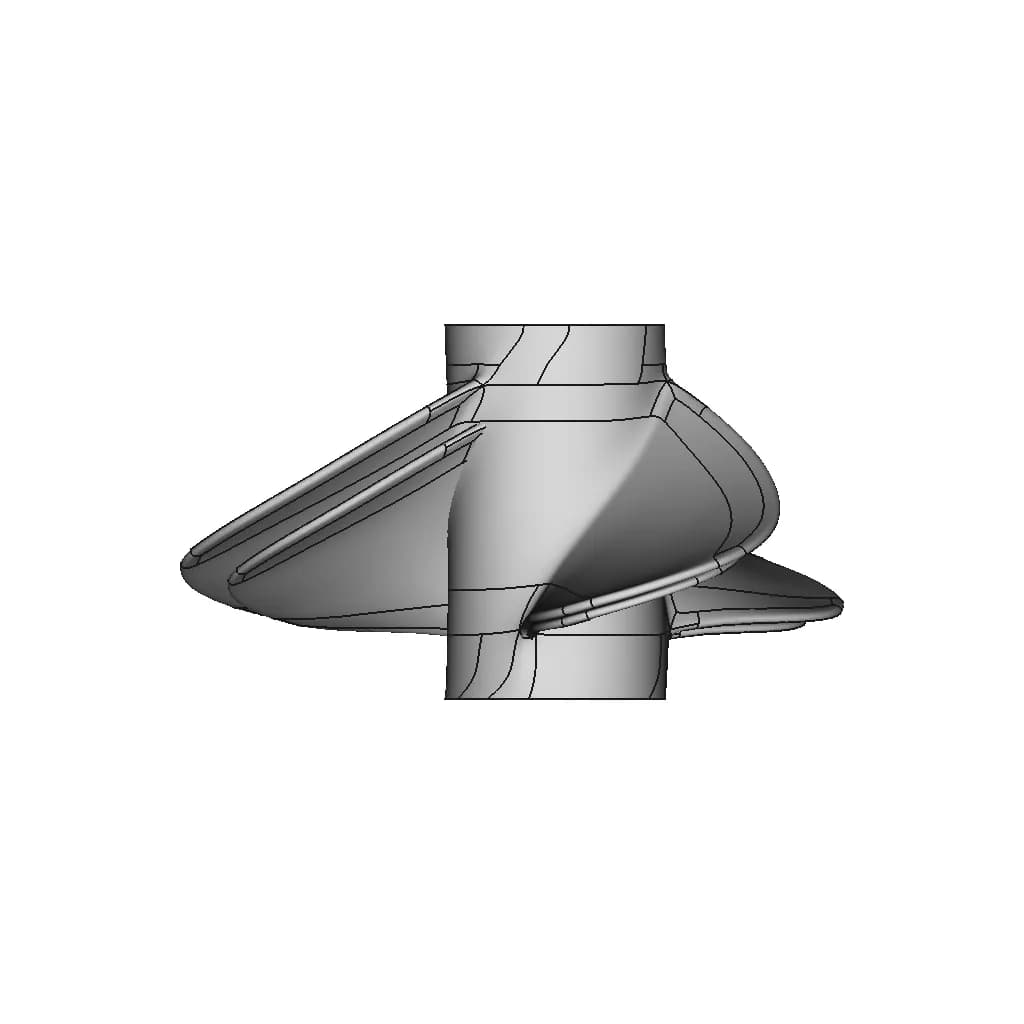 Three Bladed Propeller Subd To Nurbs | High-Quality CAD Model_90_0_degree_snapshot