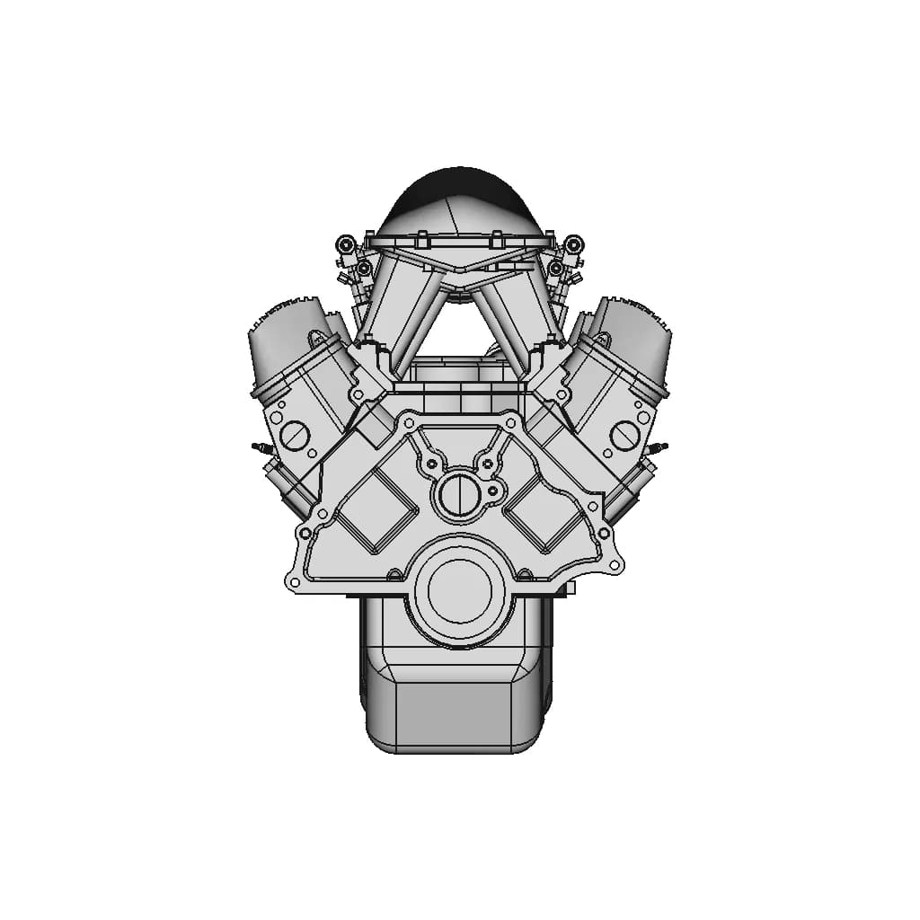 351W Engine Assembly | 3D Engineering Design File_0_270_degree_snapshot