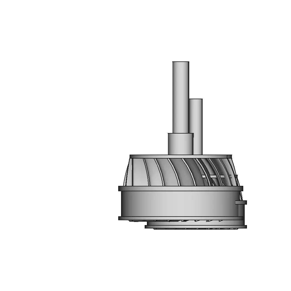 Francis Turbine - Standard Mechanical Component_0_90_degree_snapshot
