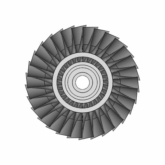 Axial Turbine Wheel | High-Quality CAD Model