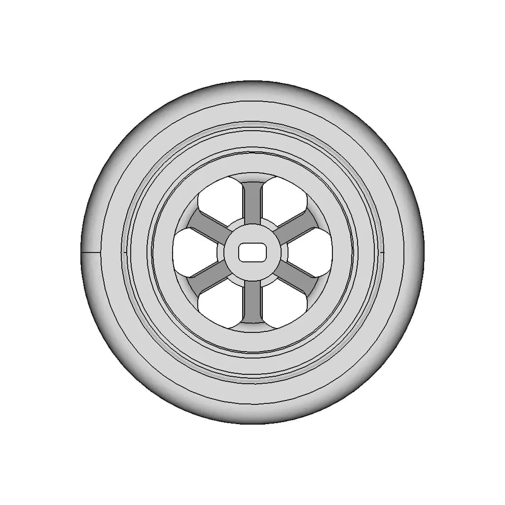 Wltoys Wheel & Tire, 30Mmod X 12Mm Wide | 3D Engineering Design File_0_0_degree_snapshot