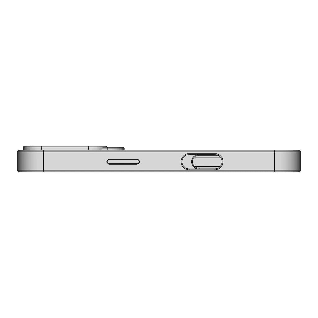 Iphone 16 Pro Basic Case - Downloadable CAD Representation_0_90_degree_snapshot