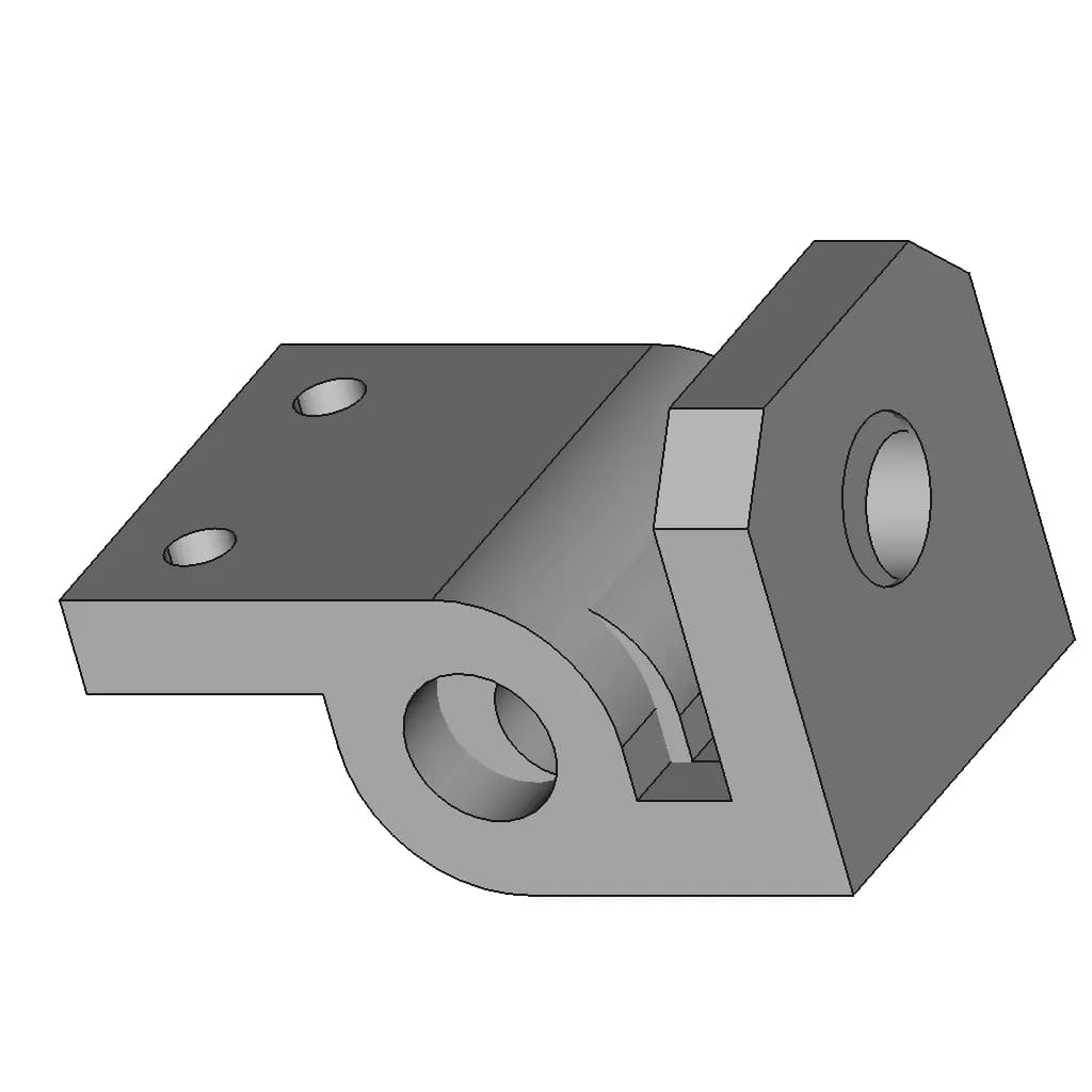 L-Shaped Mounting Bracket With Dual Pivot Holes - Standard Mechanical Component_60_30_degree_snapshot