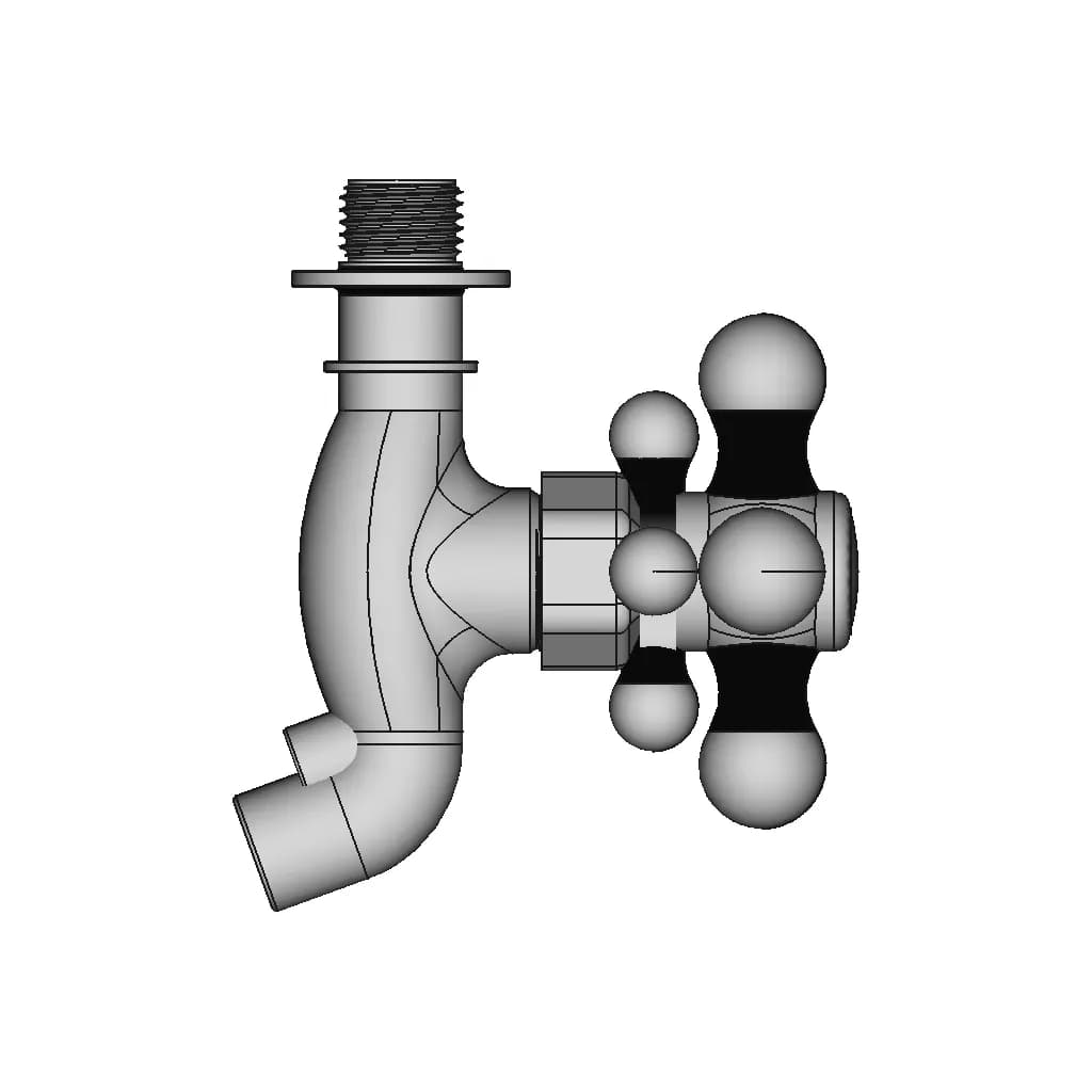 Faucet Assembly - Modeling In Freecad 003 - Standard Mechanical Component_0_270_degree_snapshot