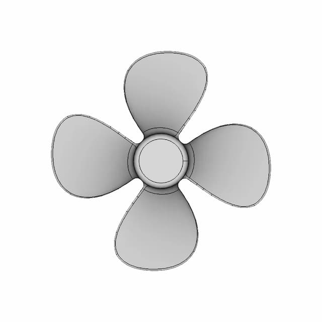Small 4 Blade Propeller - Downloadable CAD Representation
