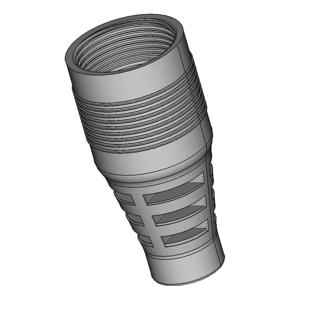 Gx 16 Female Connector Outer Sleeve | High-Quality CAD Model_60_30_degree_snapshot