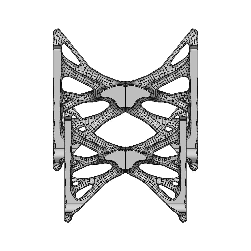 Organic Topology-Optimized Laptop-Stand - Downloadable CAD Representation_0_0_degree_snapshot