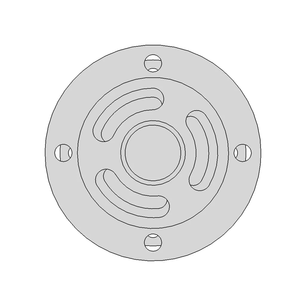 Slotted Circular Mounting Flange | 3D Engineering Design File_0_0_degree_snapshot
