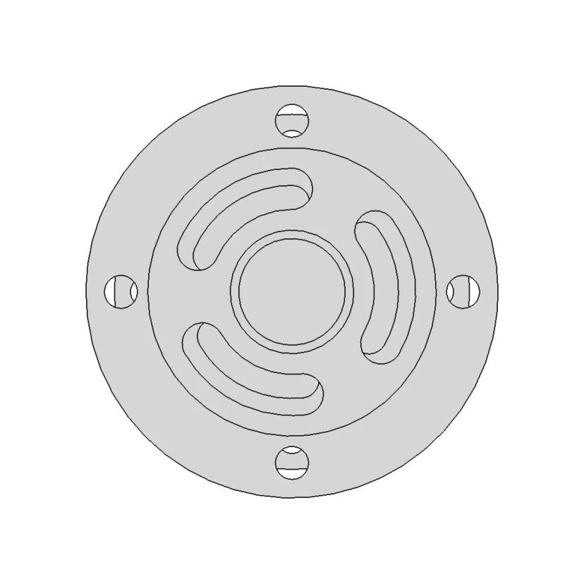Slotted Circular Mounting Flange | 3D Engineering Design File