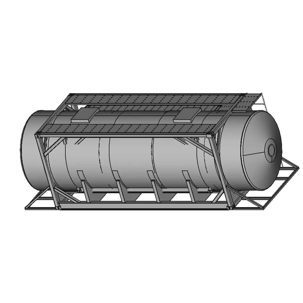 20Ft Iso Container Tank (34M3) - Downloadable CAD Representation_60_30_degree_snapshot