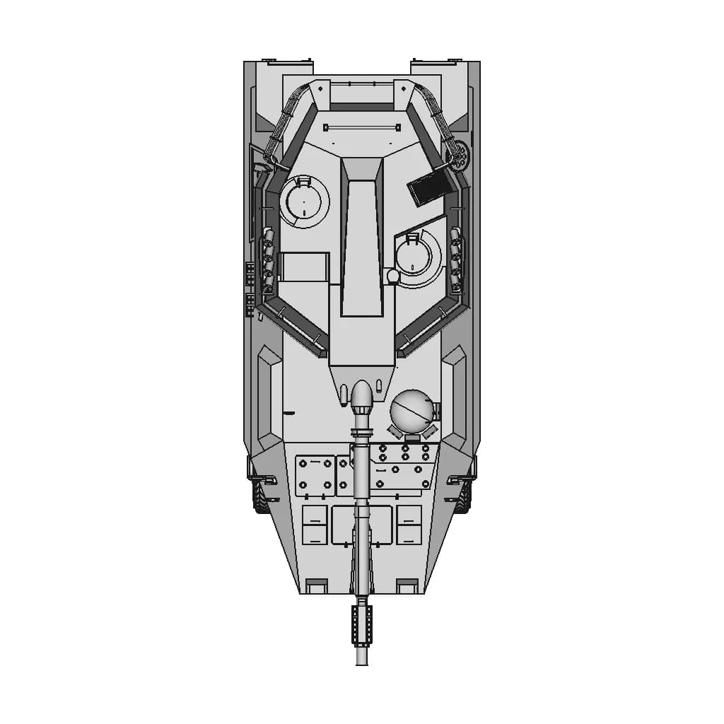 Centauro B1 Tank - Downloadable CAD Representation_0_0_degree_snapshot