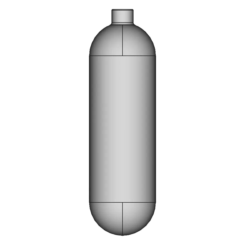 Bloc Carbone Plongée 6.8L 300 Bars | High-Quality CAD Model_0_90_degree_snapshot