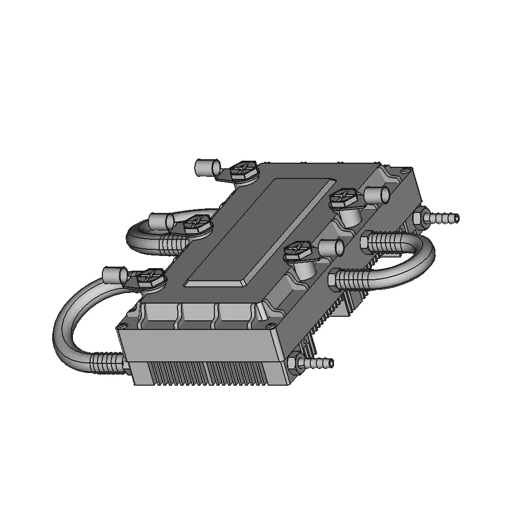 Maytech Mtspf7.5Hk 300A 75V Based On V75/300 Superesc Watercooled Speed Controller | High-Quality CAD Model_60_30_degree_snapshot