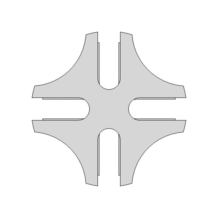 Six-Way Connector Plate For Mechanical Assemblies - Standard Mechanical Component