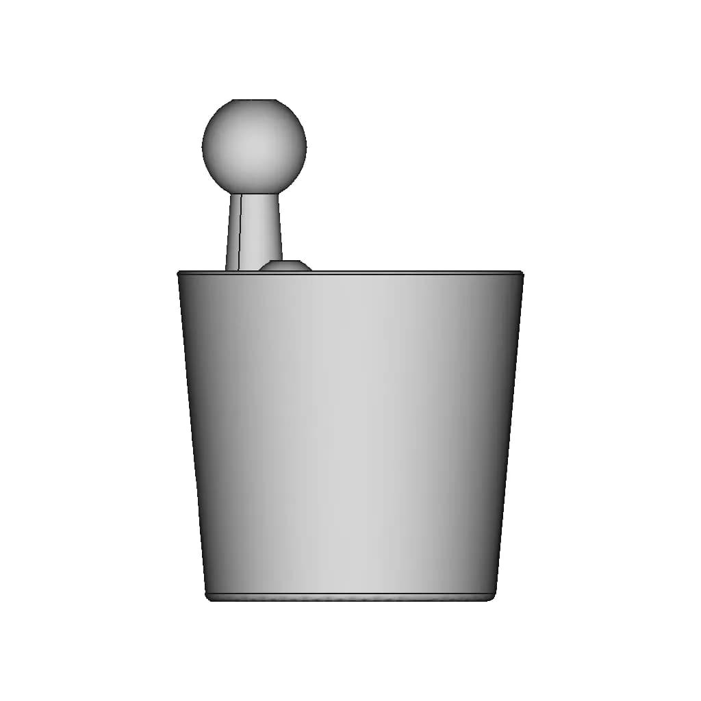Ball Mount To Fit To Cup Holder - Standard Mechanical Component_90_0_degree_snapshot