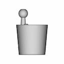 Ball Mount To Fit To Cup Holder - Standard Mechanical Component_90_0_degree_snapshot