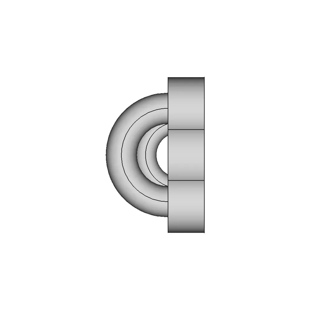 Double-Loop Anchor Bracket – Versatile Mounting Component - Standard Mechanical Component_0_90_degree_snapshot