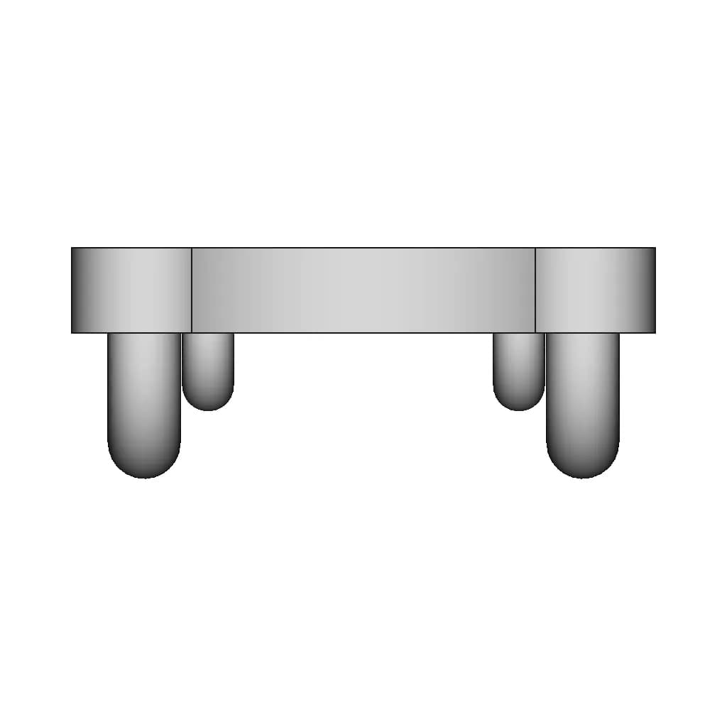 Double-Loop Anchor Bracket – Versatile Mounting Component - Standard Mechanical Component_270_0_degree_snapshot